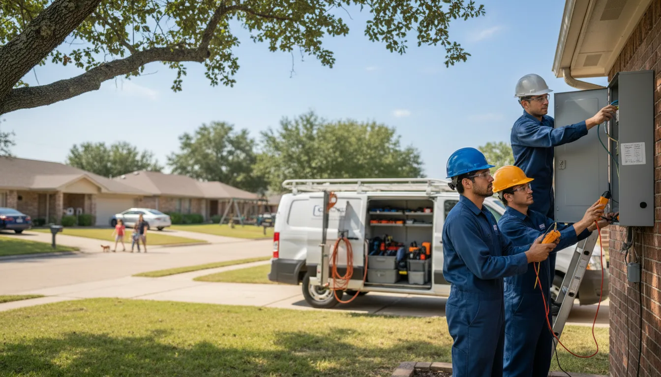 Certified electrician providing emergency electrical services in Texline, TX